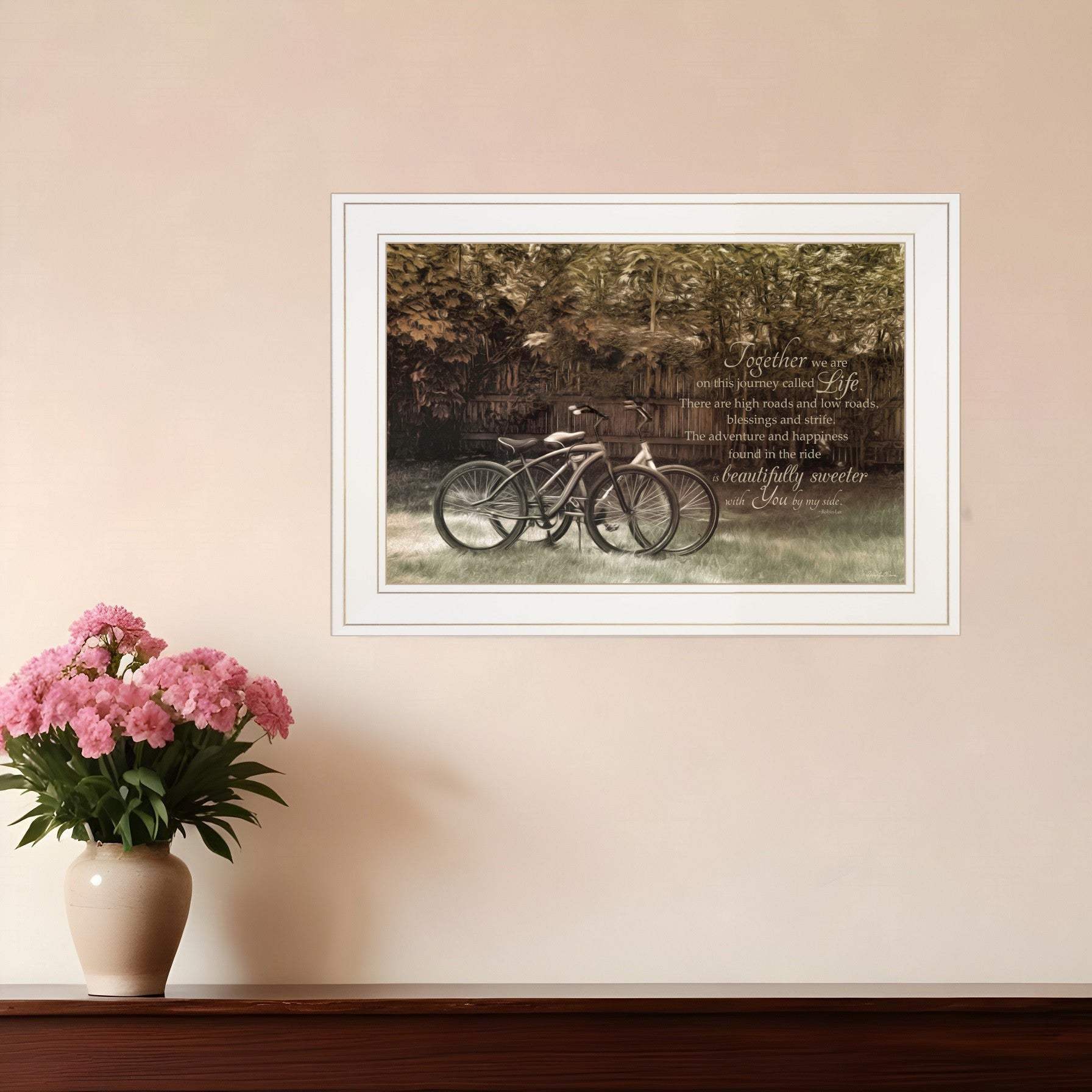 Journey Together 1 White Framed Print Wall Art - Homeroots - Flyclothing LLC