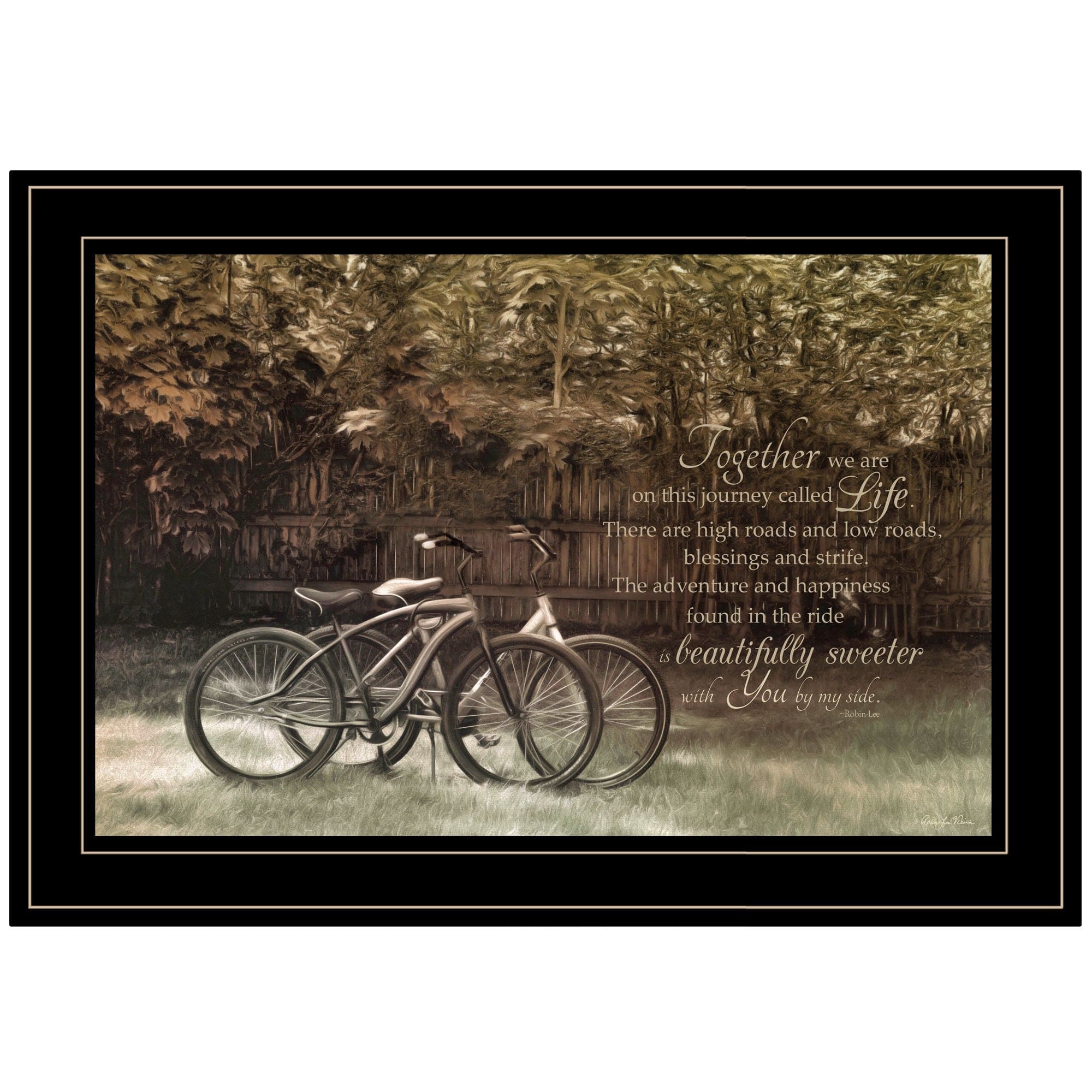 Journey Together 2 Black Framed Print Wall Art - Homeroots