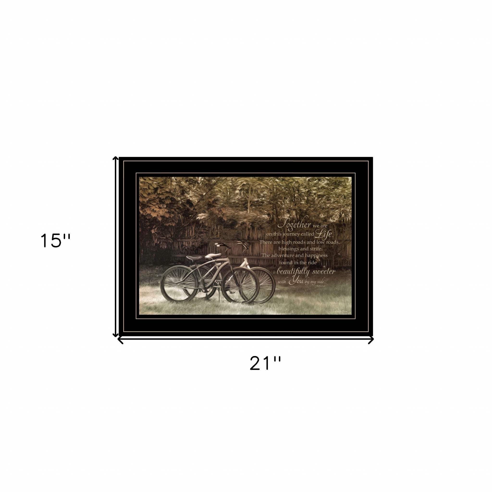 Journey Together 2 Black Framed Print Wall Art - Homeroots - Flyclothing LLC