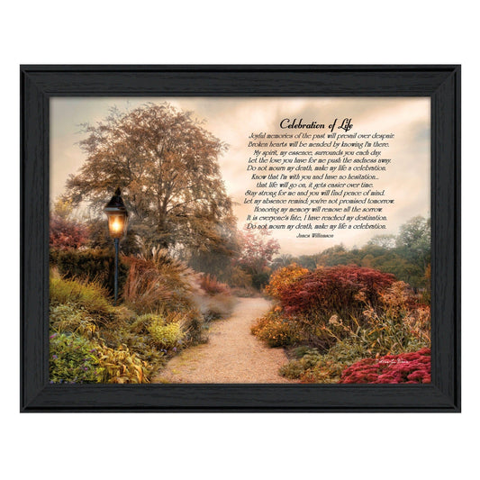 Celebration of Life Black Framed Print Wall Art - Homeroots