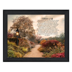 Celebration of Life Black Framed Print Wall Art - Homeroots
