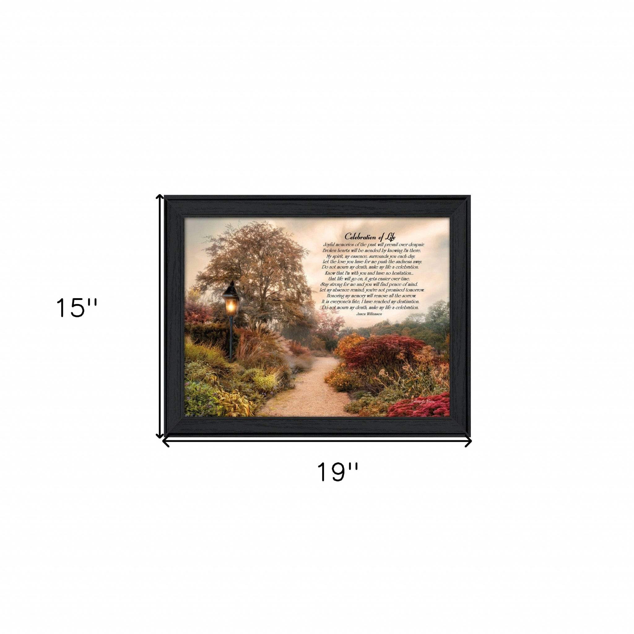 Celebration of Life Black Framed Print Wall Art - Homeroots - Flyclothing LLC
