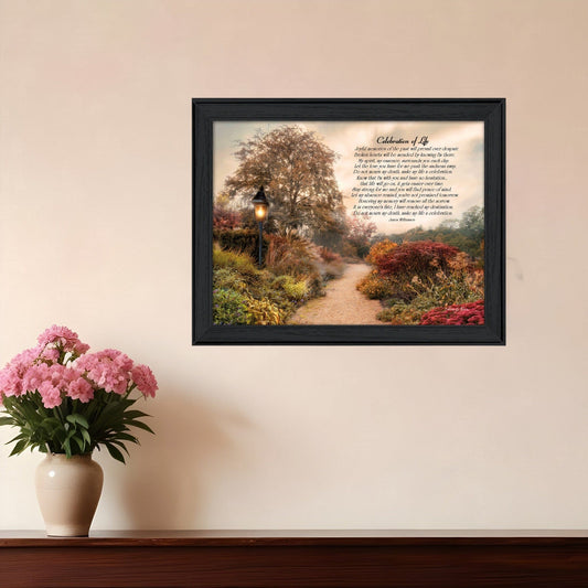 Celebration of Life Black Framed Print Wall Art - Homeroots