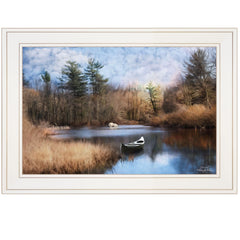 Riverside 1 White Framed Print Wall Art - Homeroots