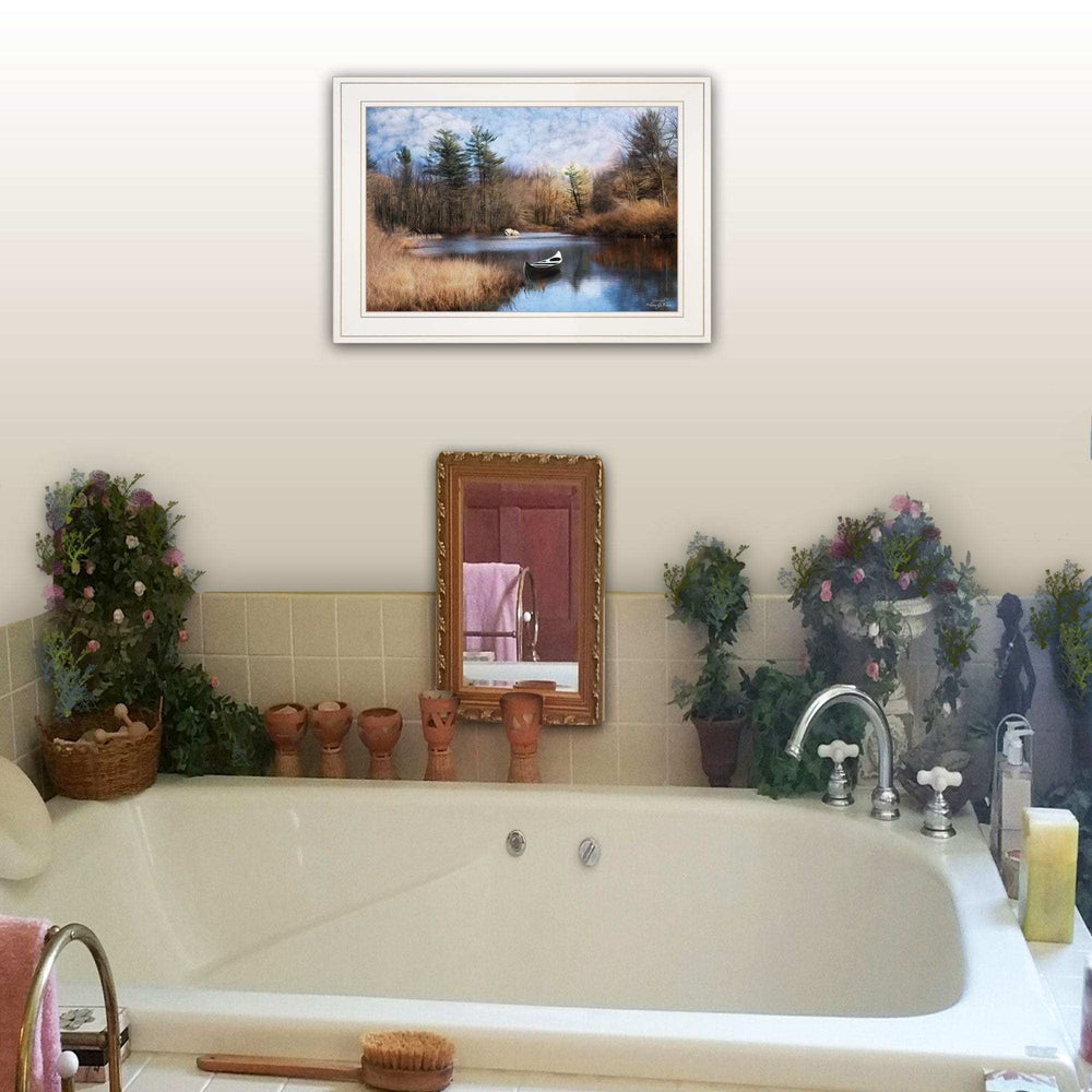 Riverside 1 White Framed Print Wall Art - Homeroots - Flyclothing LLC