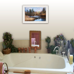 Riverside 1 White Framed Print Wall Art - Homeroots