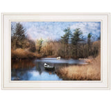 Riverside 1 White Framed Print Wall Art - Homeroots - Flyclothing LLC