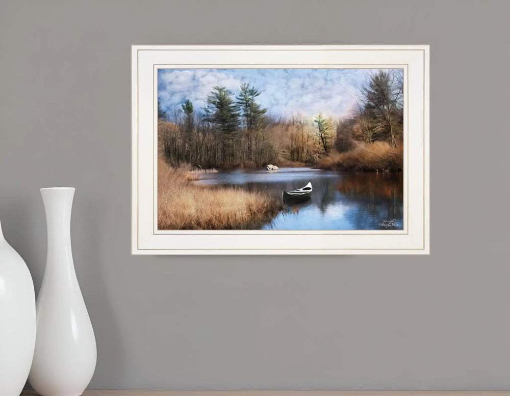 Riverside 1 White Framed Print Wall Art - Homeroots