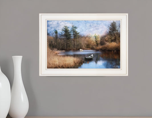 Riverside 1 White Framed Print Wall Art - Homeroots