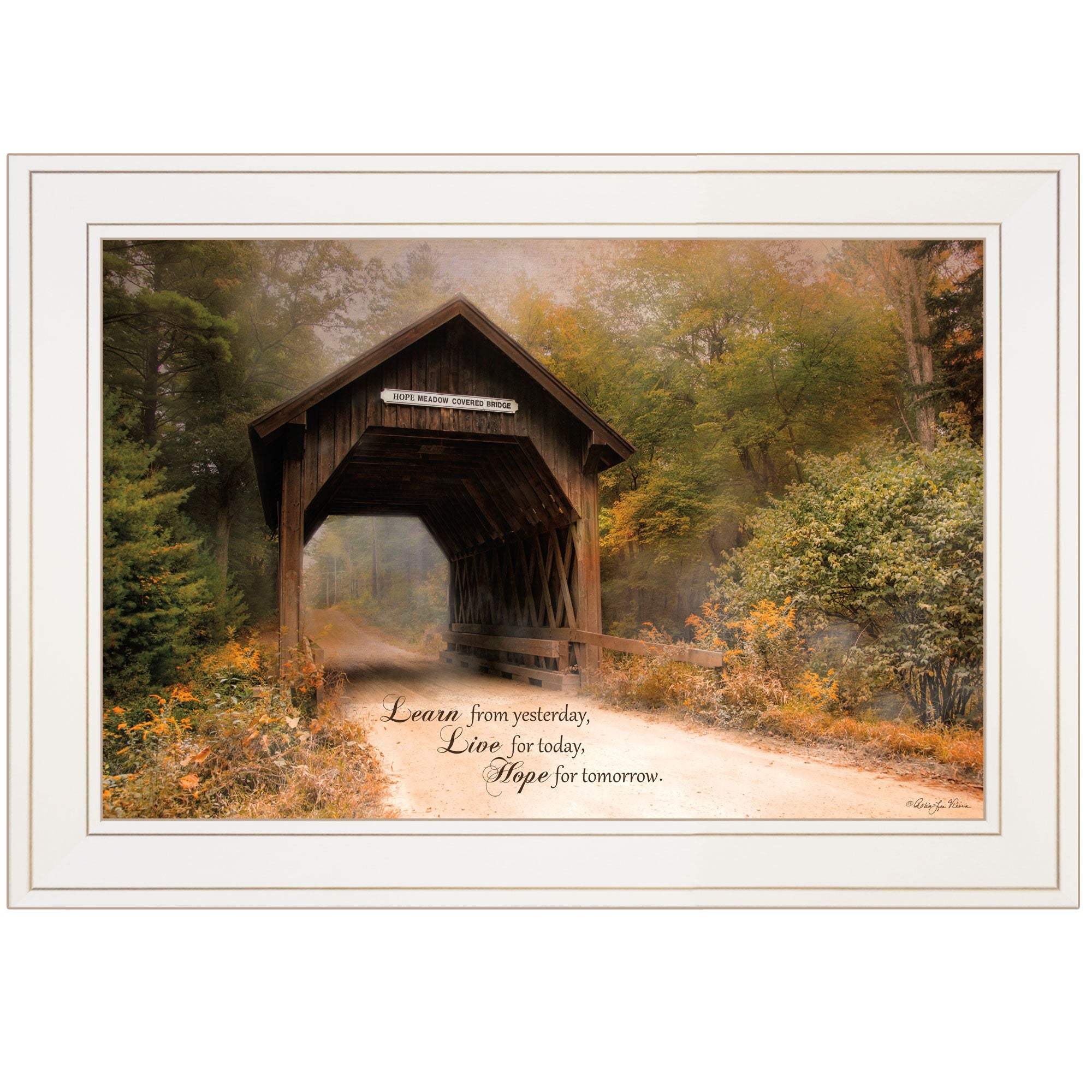 Live for Today 1 White Framed Print Wall Art - Homeroots - Flyclothing LLC