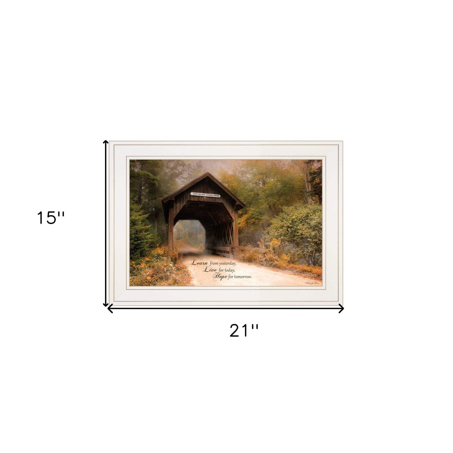 Live for Today 1 White Framed Print Wall Art - Homeroots - Flyclothing LLC