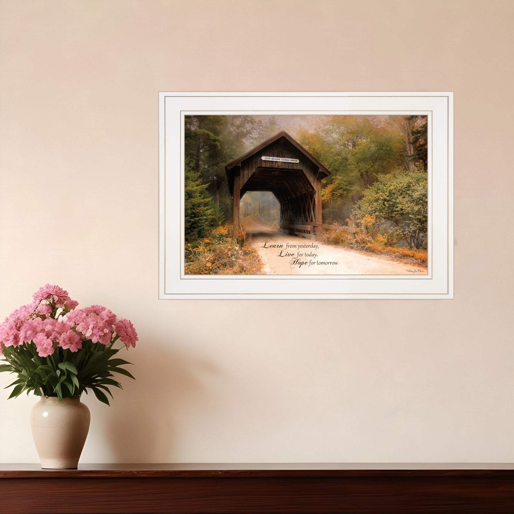 Live for Today 1 White Framed Print Wall Art - Homeroots - Flyclothing LLC