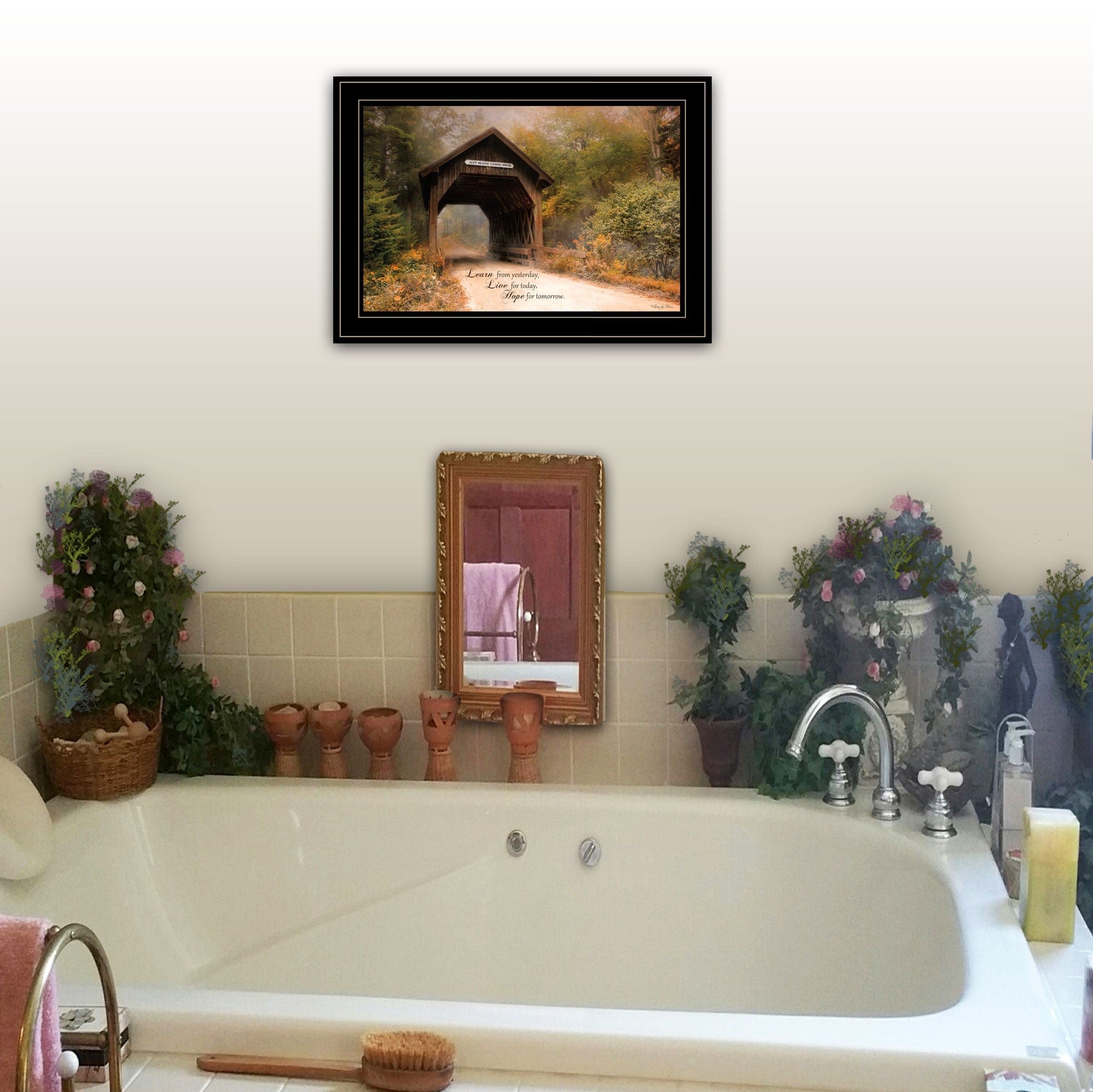 Live for Today 2 Black Framed Print Wall Art - Homeroots