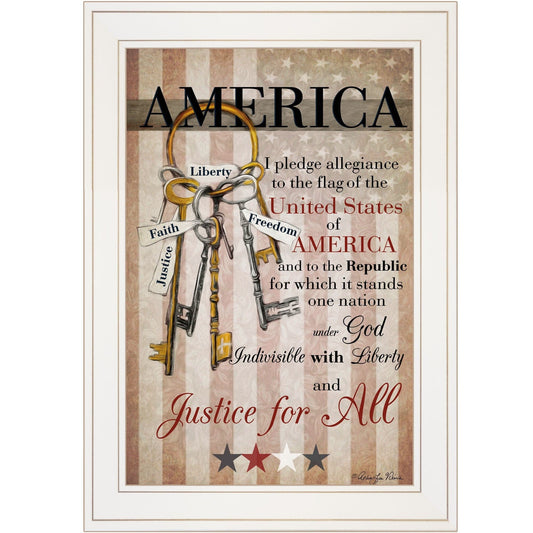 The Keys to Freedom 2 White Framed Print Wall Art - Homeroots