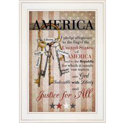 The Keys to Freedom 2 White Framed Print Wall Art - Homeroots