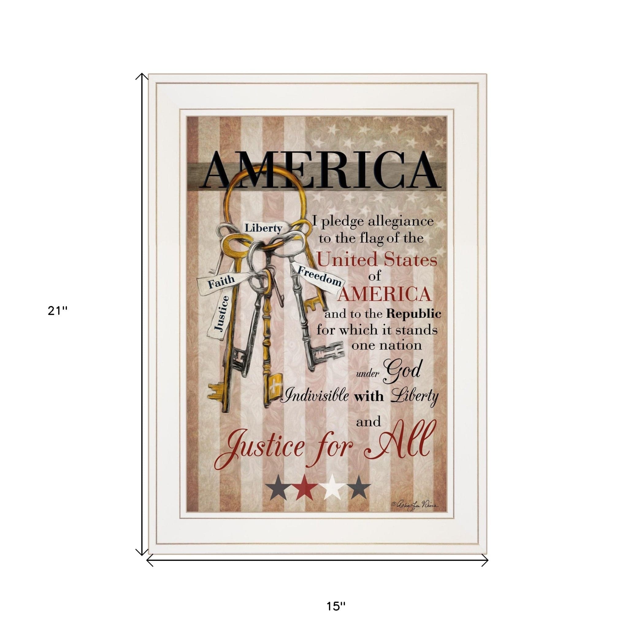 The Keys to Freedom 2 White Framed Print Wall Art - Homeroots