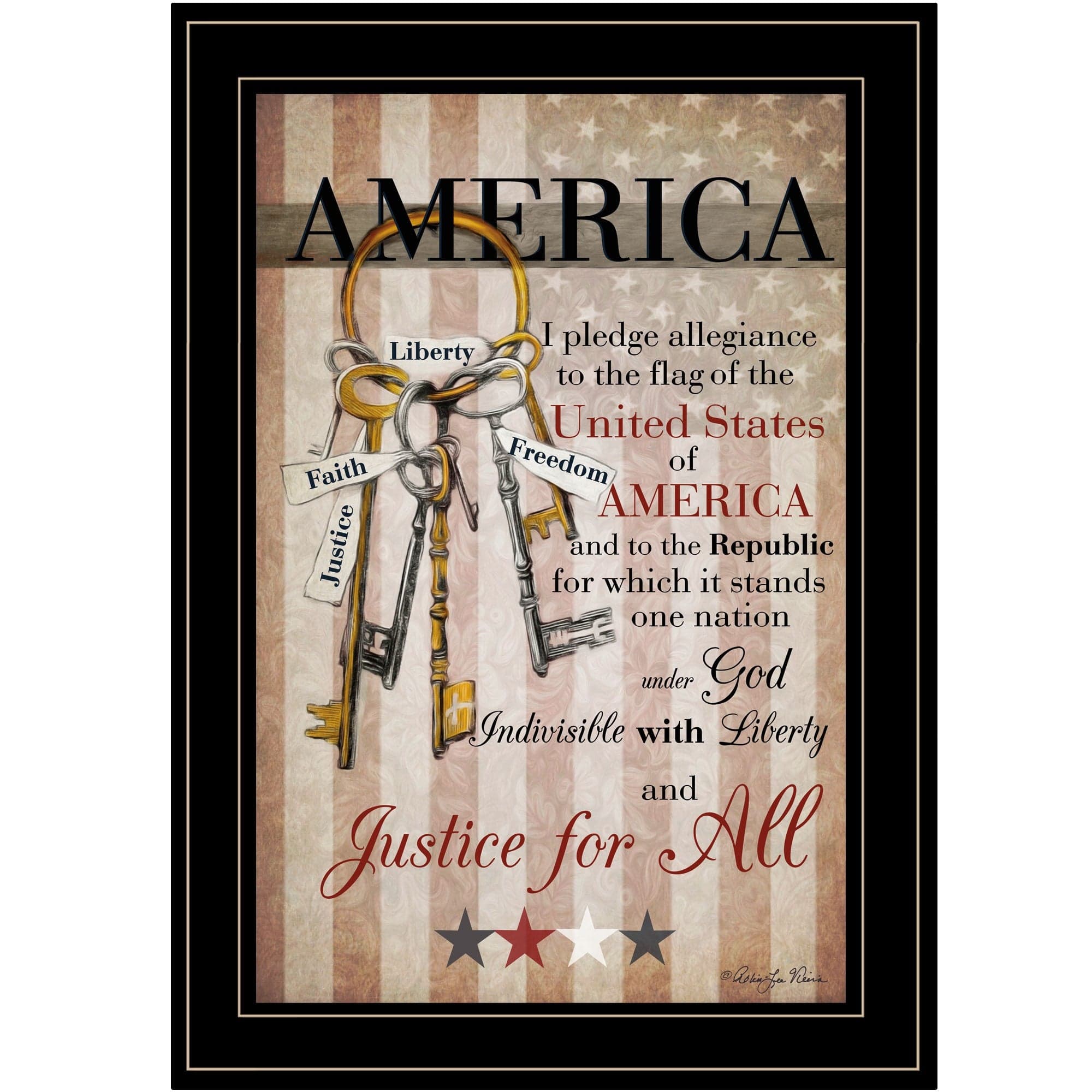 The Keys to Freedom 1 Black Framed Print Wall Art - Homeroots