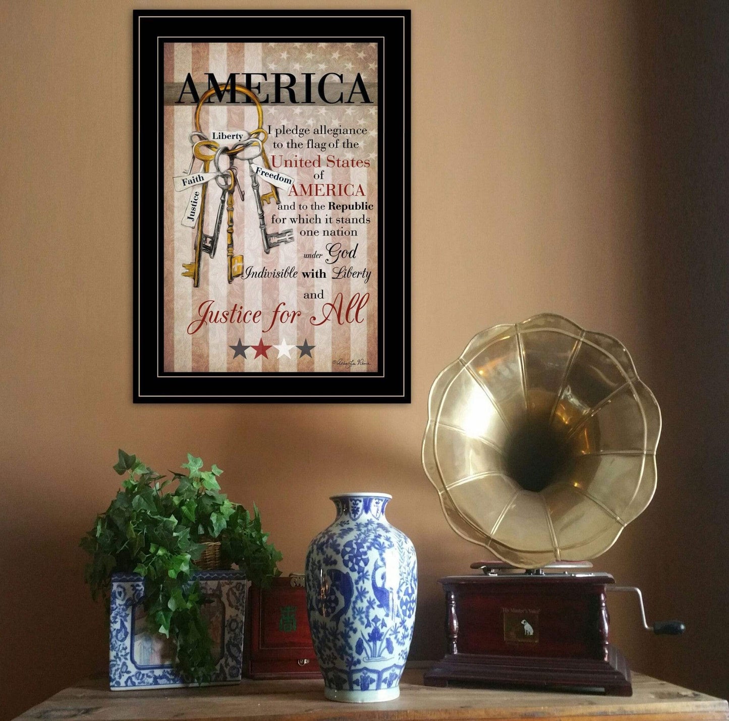 The Keys to Freedom 1 Black Framed Print Wall Art - Homeroots - Flyclothing LLC