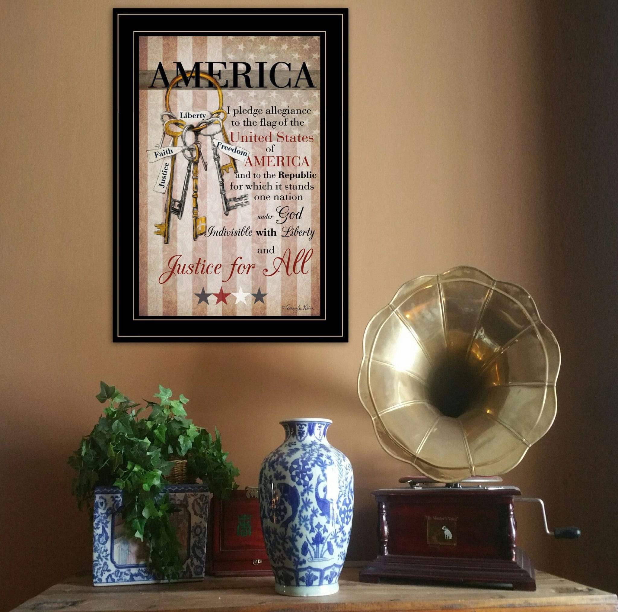 The Keys to Freedom 1 Black Framed Print Wall Art - Homeroots - Flyclothing LLC