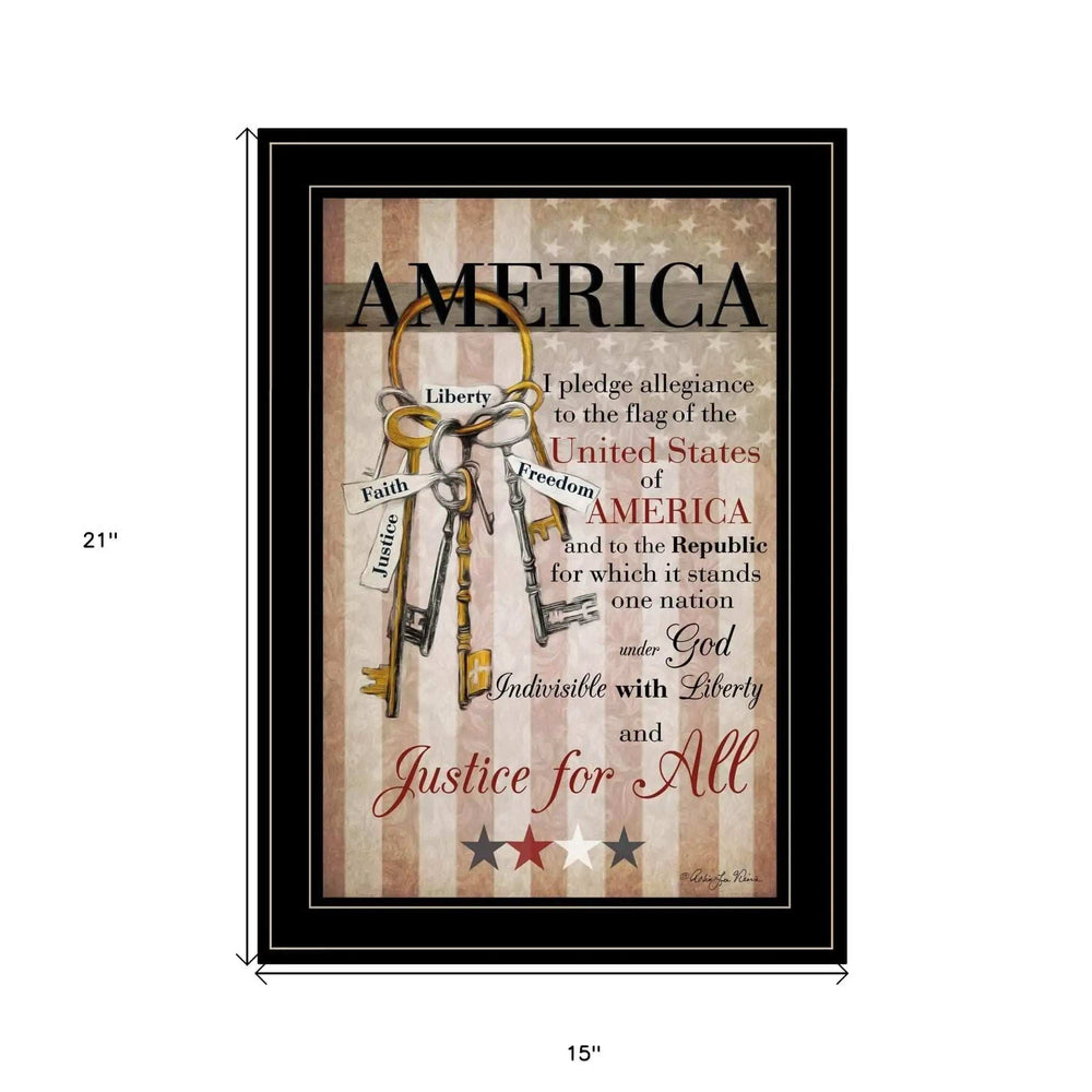 The Keys to Freedom 1 Black Framed Print Wall Art - Homeroots - Flyclothing LLC