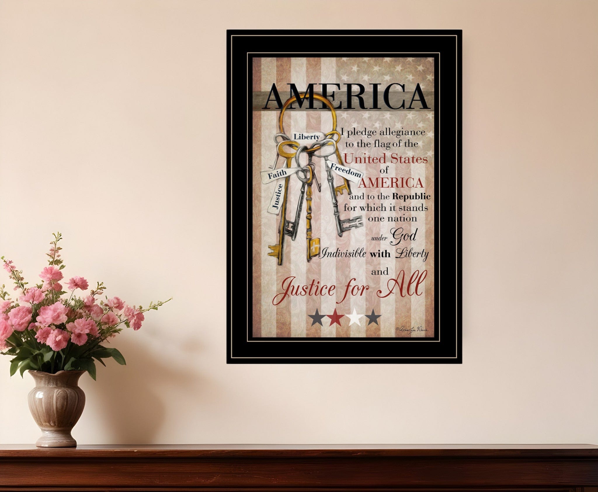 The Keys to Freedom 1 Black Framed Print Wall Art - Homeroots