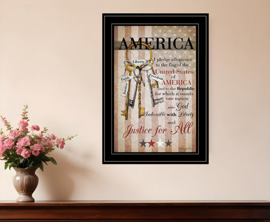 The Keys to Freedom 1 Black Framed Print Wall Art - Homeroots