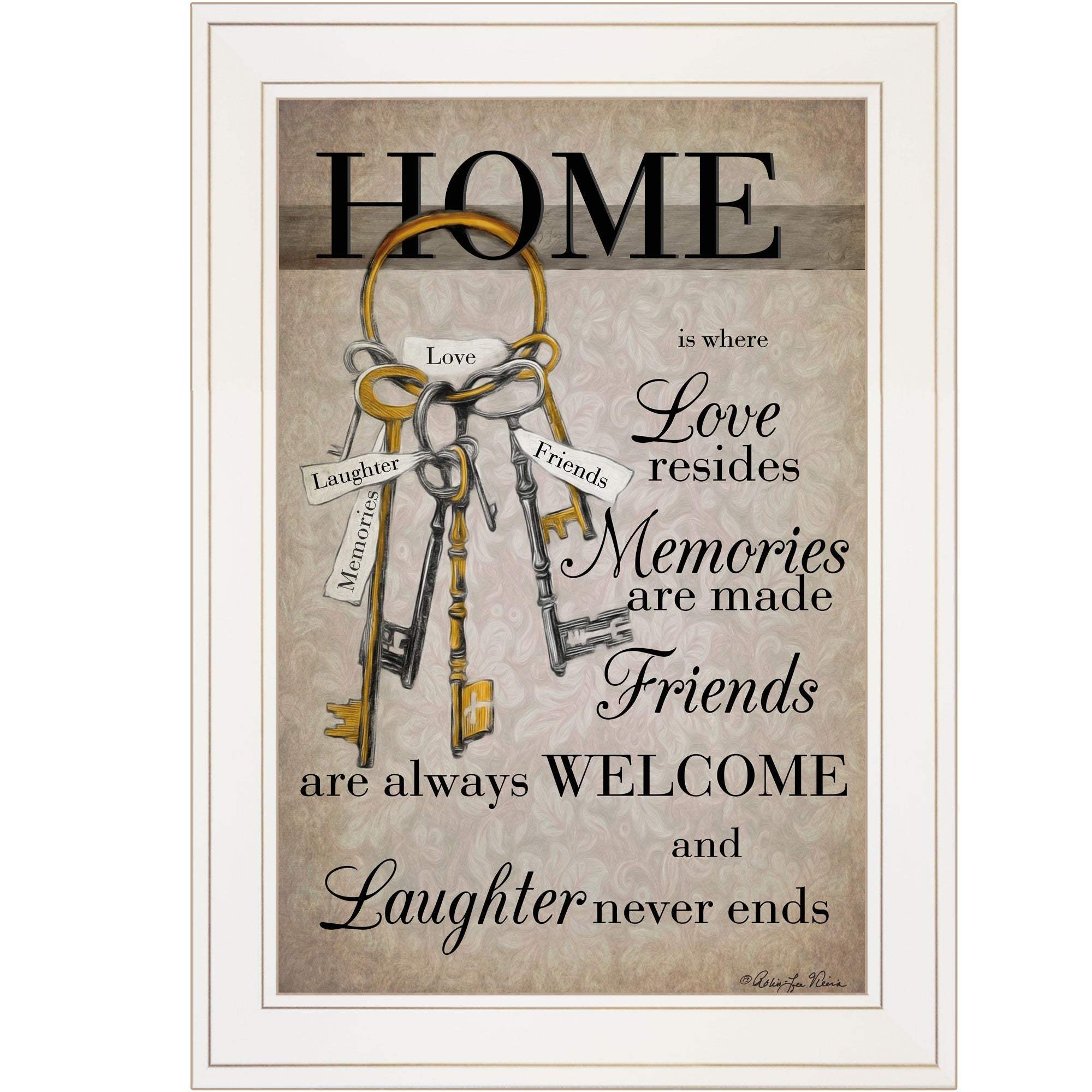 House Keys 1 White Framed Print Wall Art - Homeroots - Flyclothing LLC