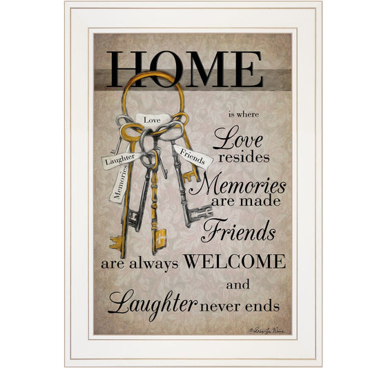 House Keys 1 White Framed Print Wall Art - Homeroots
