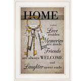 House Keys 1 White Framed Print Wall Art - Homeroots