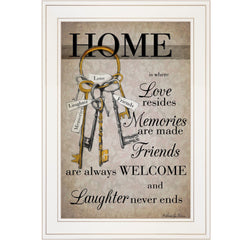 House Keys 1 White Framed Print Wall Art - Homeroots