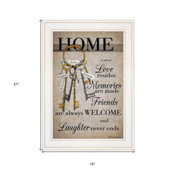 House Keys 1 White Framed Print Wall Art - Homeroots