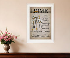 House Keys 1 White Framed Print Wall Art - Homeroots