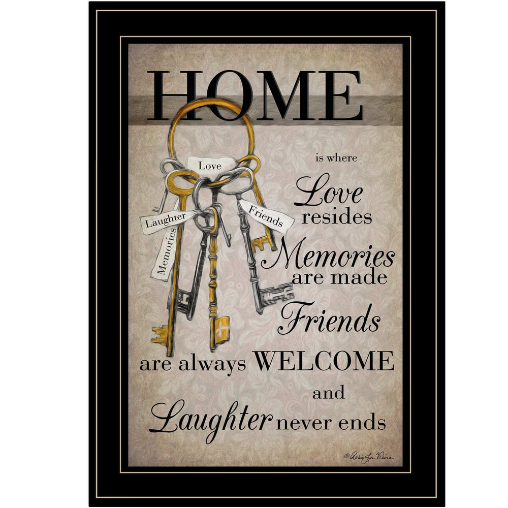 House Keys 2 Black Framed Print Wall Art - Homeroots - Flyclothing LLC