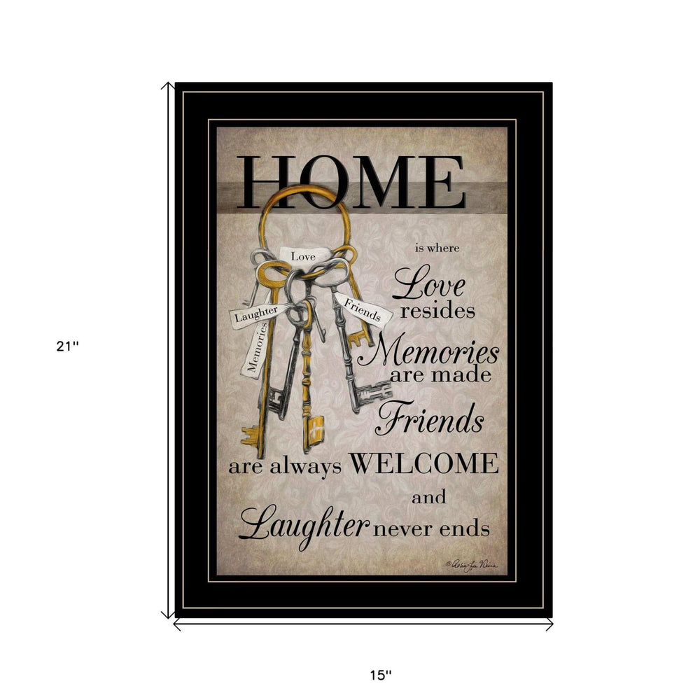 House Keys 2 Black Framed Print Wall Art - Homeroots - Flyclothing LLC