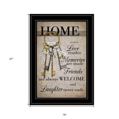 House Keys 2 Black Framed Print Wall Art - Homeroots