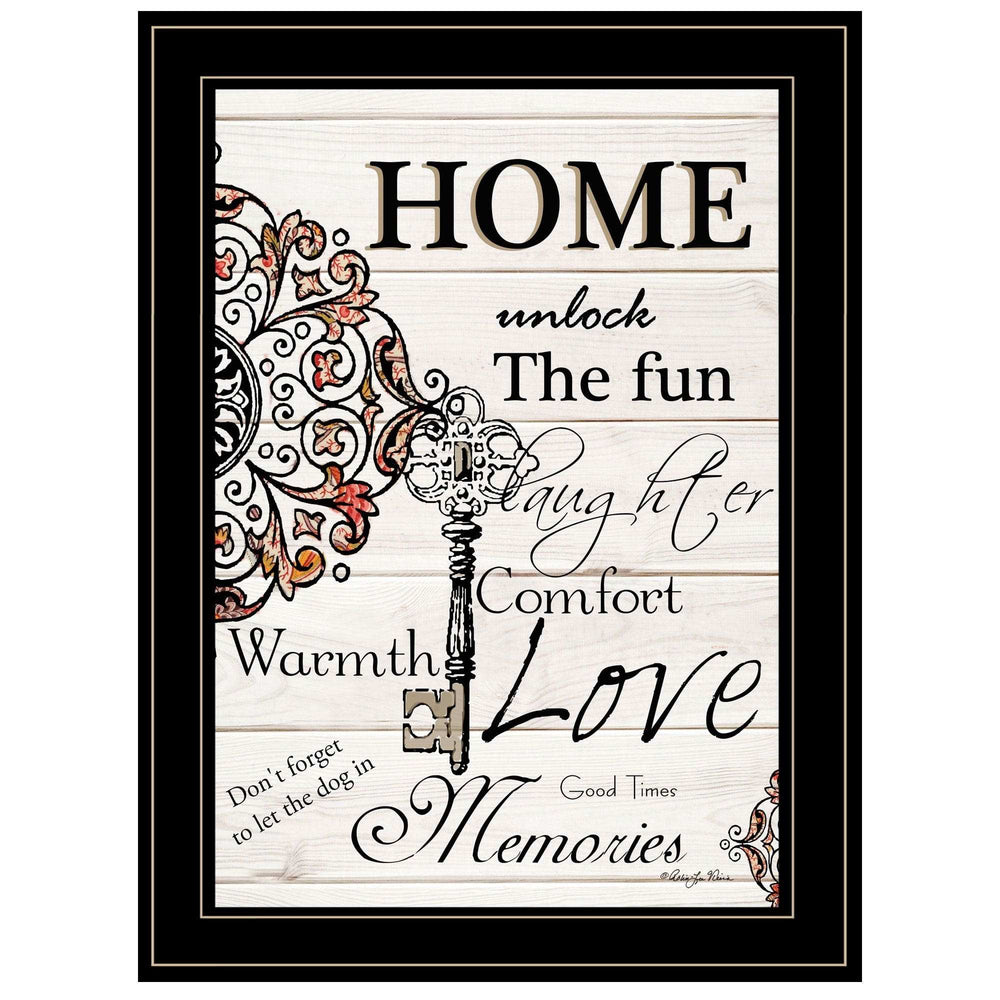 Home or Laughter 2 Black Framed Print Wall Art - Homeroots - Flyclothing LLC