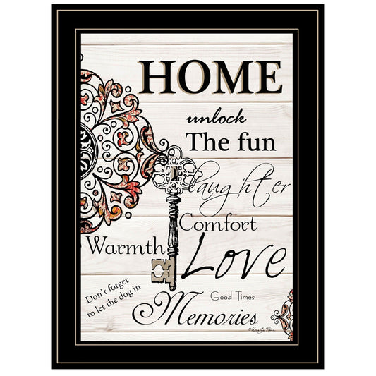 Home or Laughter 2 Black Framed Print Wall Art - Homeroots