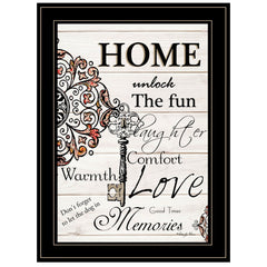Home or Laughter 2 Black Framed Print Wall Art - Homeroots