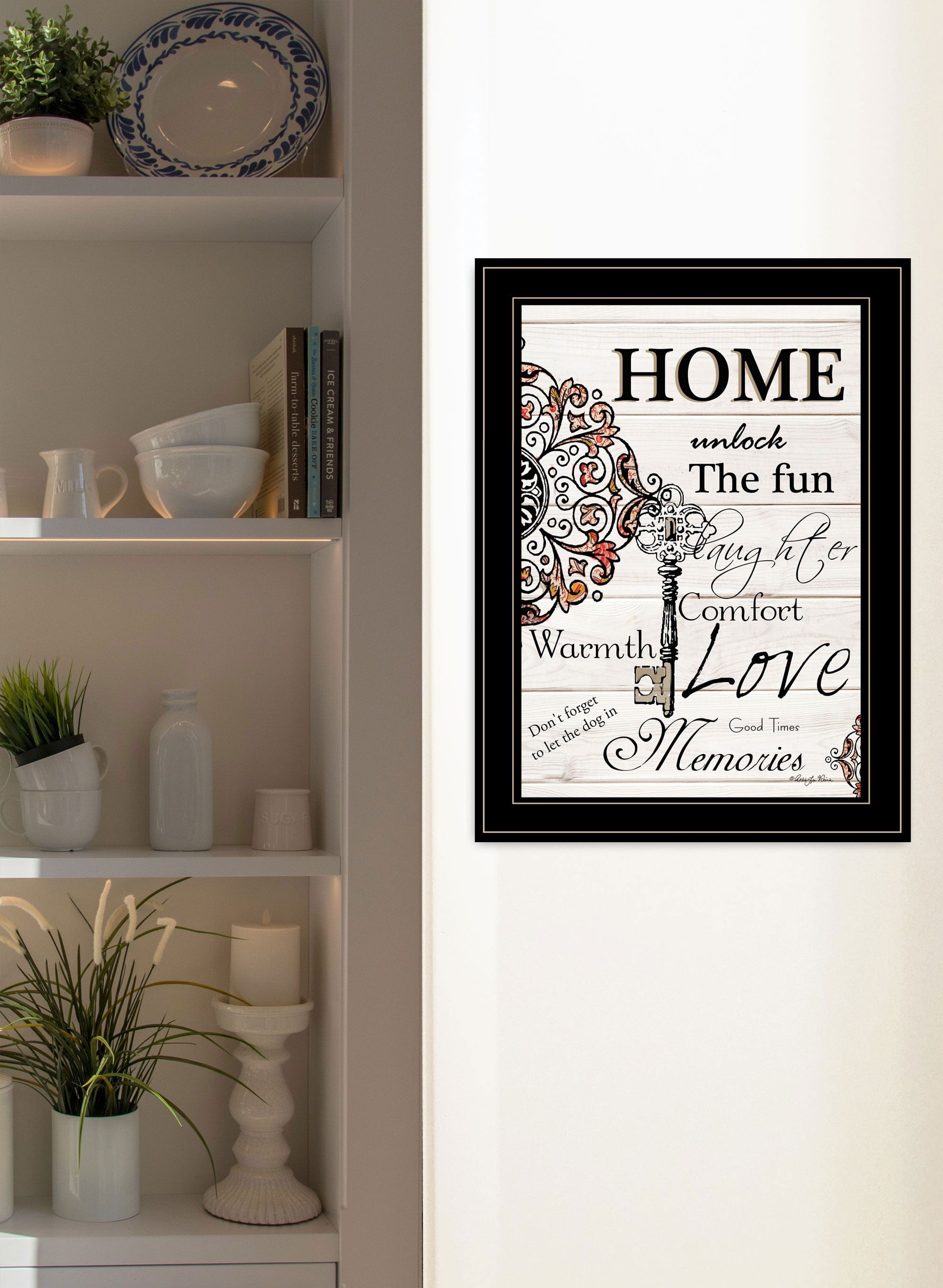 Home or Laughter 2 Black Framed Print Wall Art - Homeroots