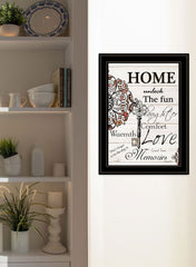 Home or Laughter 2 Black Framed Print Wall Art - Homeroots