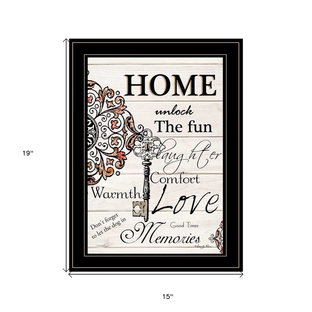 Home or Laughter 2 Black Framed Print Wall Art - Homeroots - Flyclothing LLC