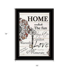 Home or Laughter 2 Black Framed Print Wall Art - Homeroots
