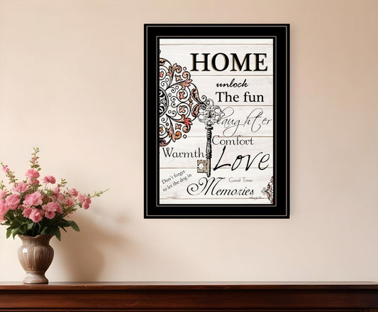 Home or Laughter 2 Black Framed Print Wall Art - Homeroots