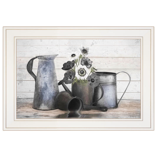 Floral Farmhouse I 1 White Framed Print Wall Art - Homeroots