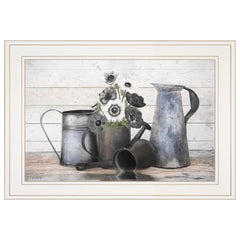 Floral Farmhouse I 1 White Framed Print Wall Art - Homeroots