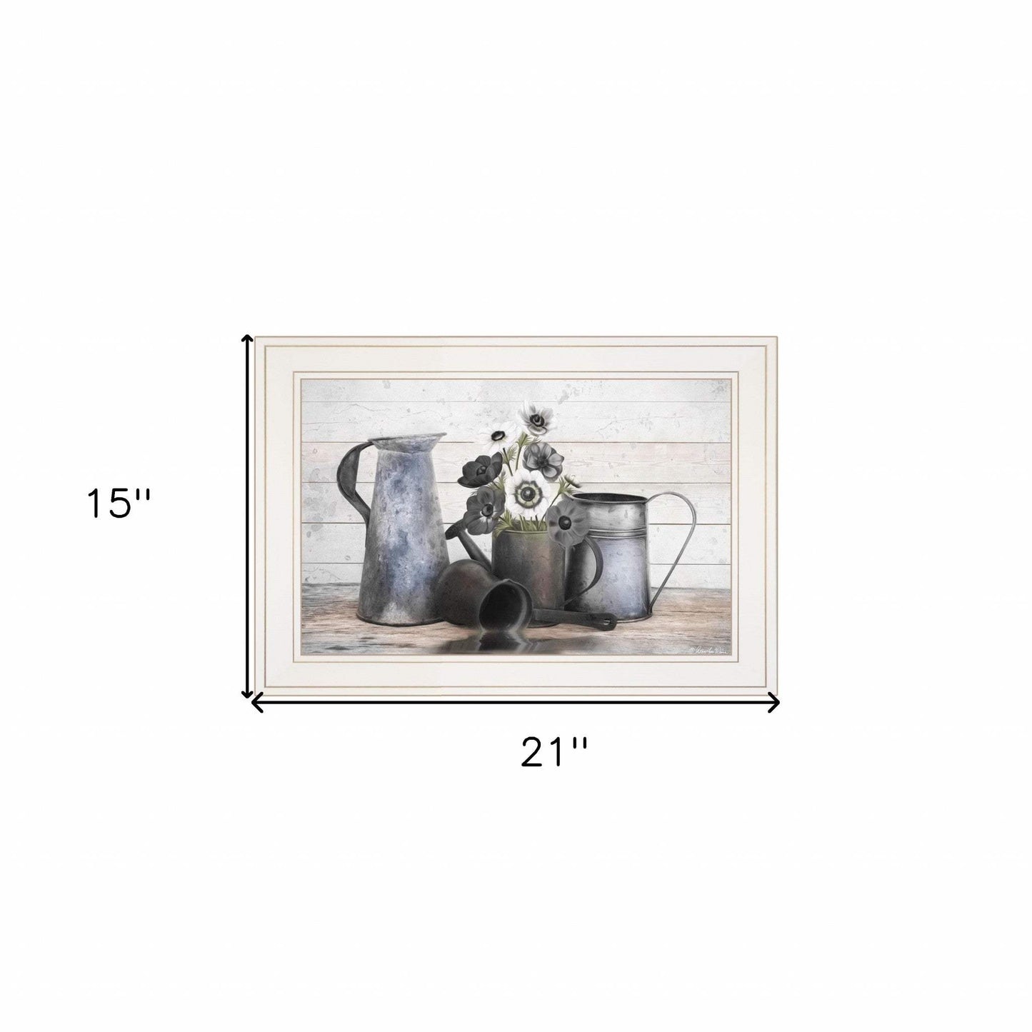 Floral Farmhouse I 1 White Framed Print Wall Art - Homeroots - Flyclothing LLC