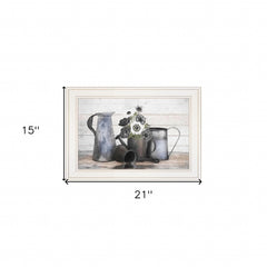 Floral Farmhouse I 1 White Framed Print Wall Art - Homeroots