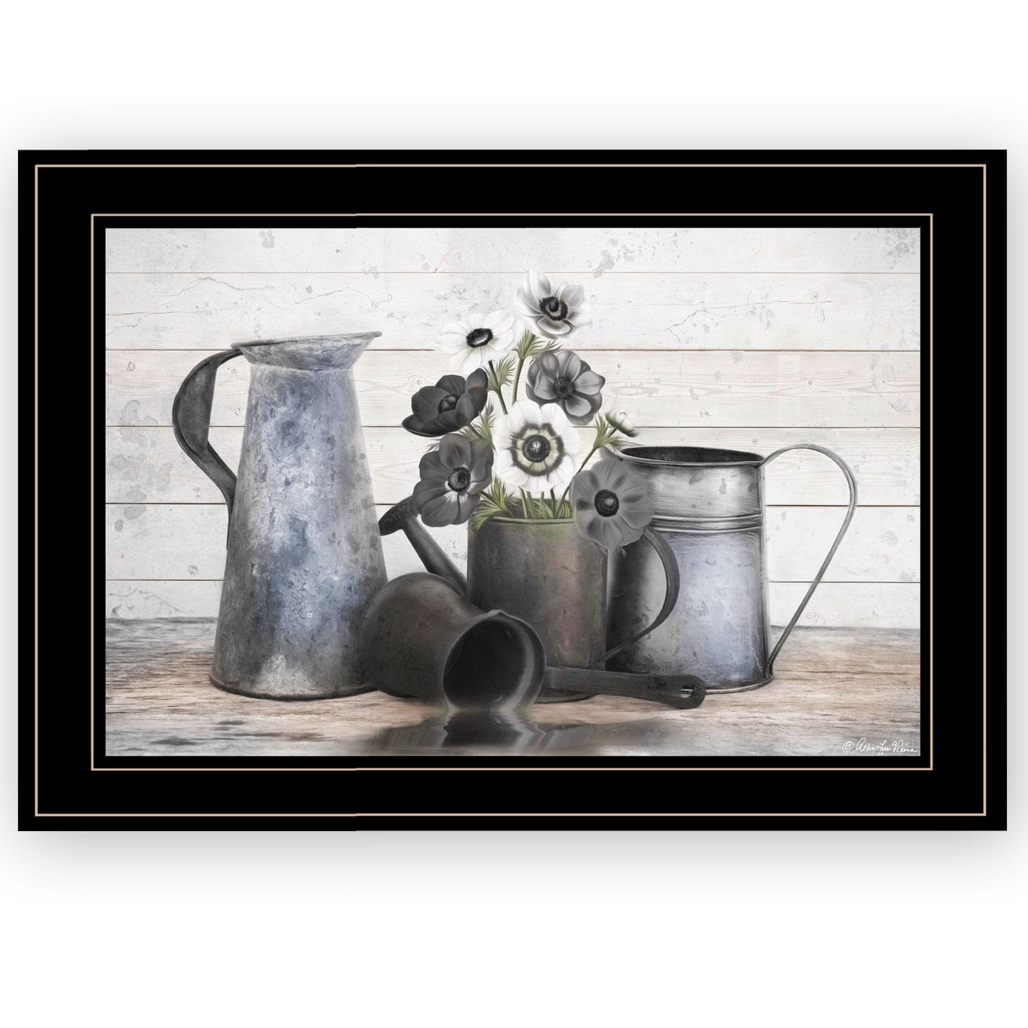 Floral Farmhouse I 2 Black Framed Print Wall Art - Homeroots