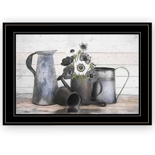 Floral Farmhouse I 2 Black Framed Print Wall Art - Homeroots