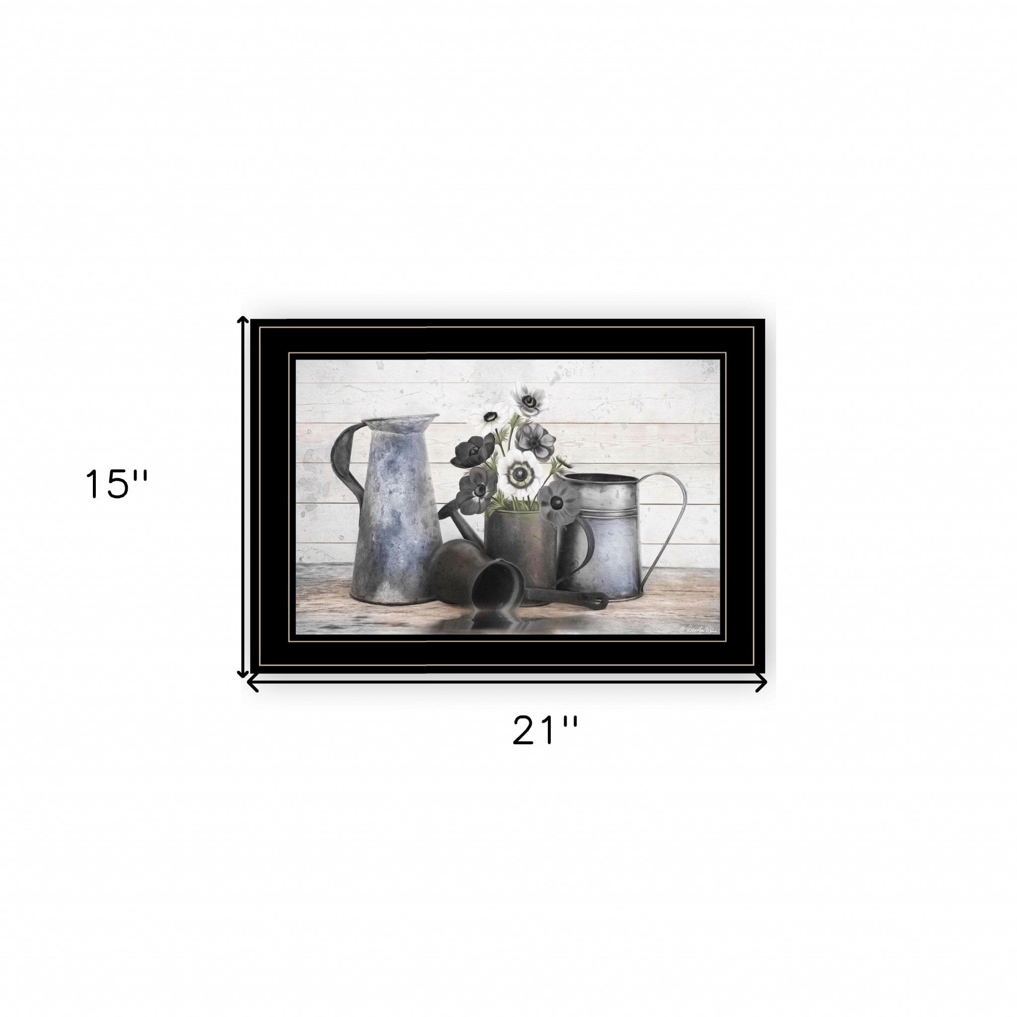 Floral Farmhouse I 2 Black Framed Print Wall Art - Homeroots